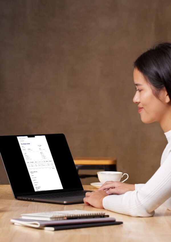 women writing on a computer